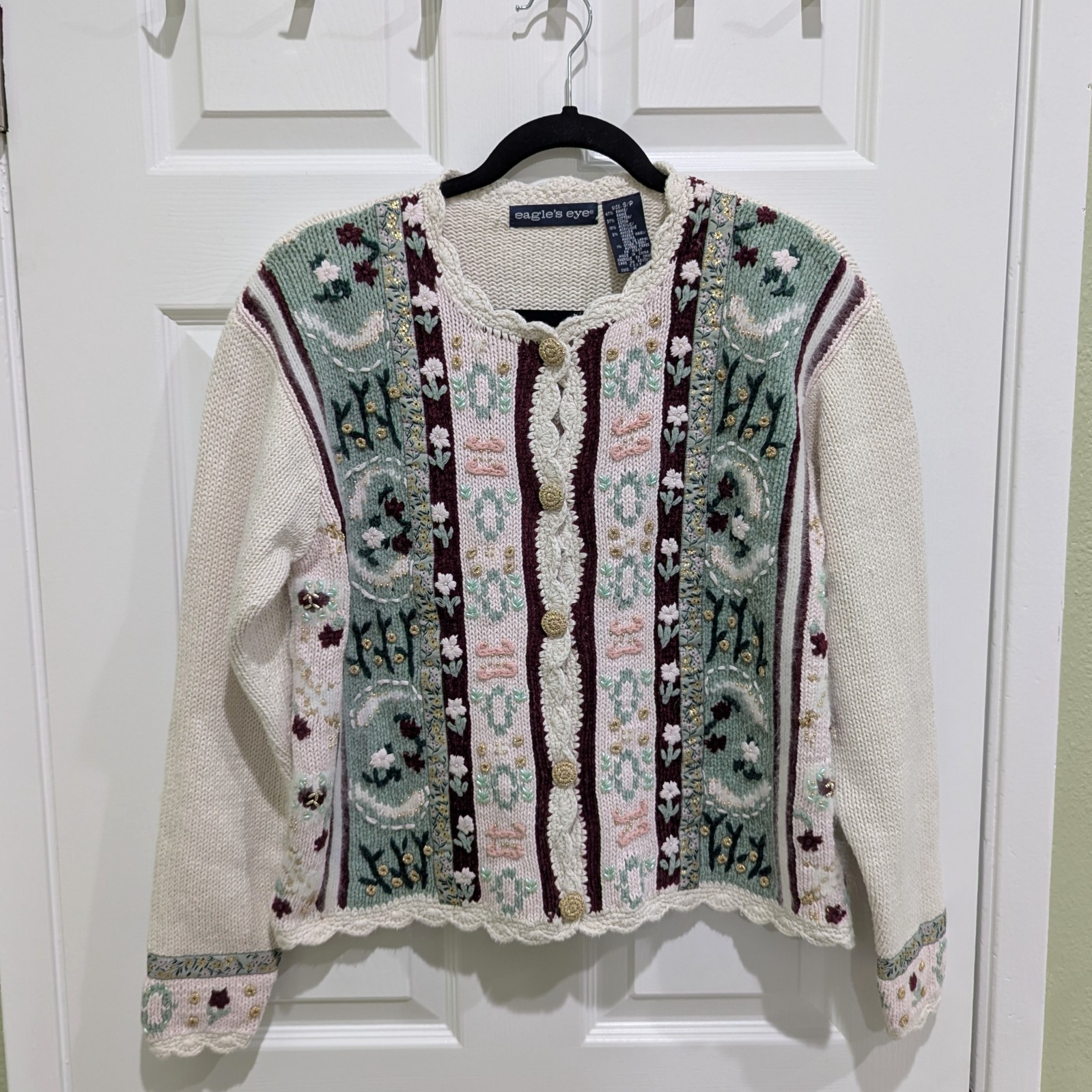 Vintage the eagle’s eye Cottagecore Floral Cardigan size S