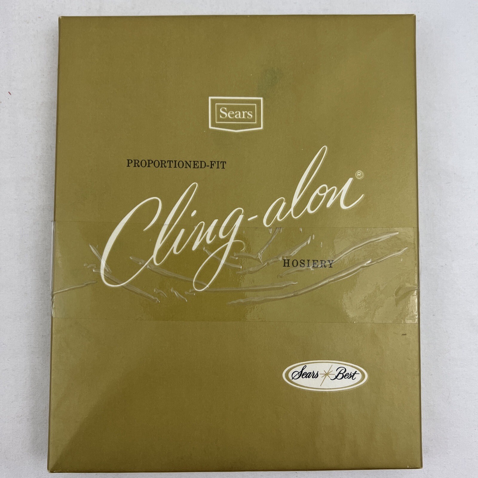 Vintage Sears Cling-alon Hosiery Nylon Stockings Honey Petite A 8-9 UNUSED 7410