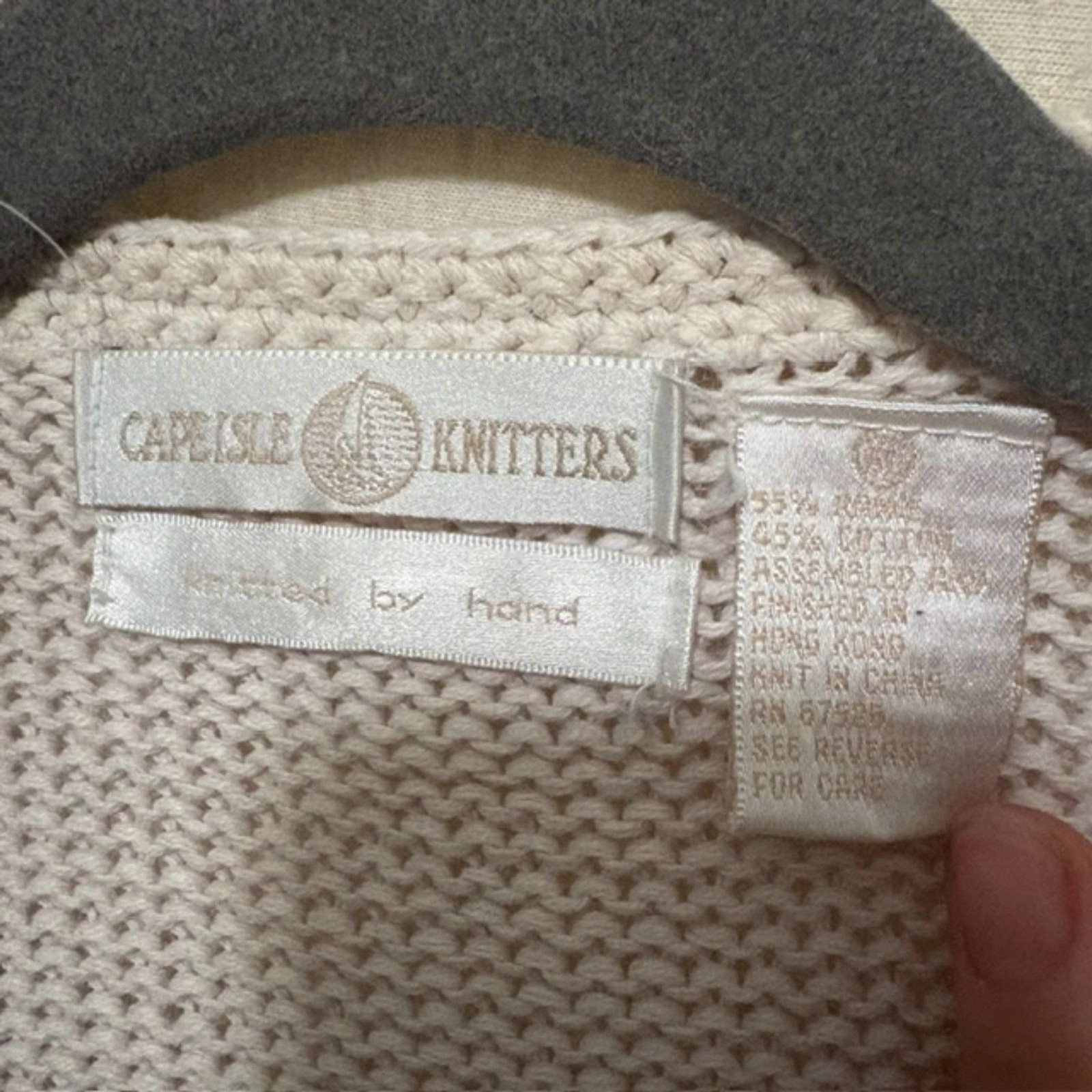 RARE Vintage Cape Isle Outfitters Hand Knit Sweater