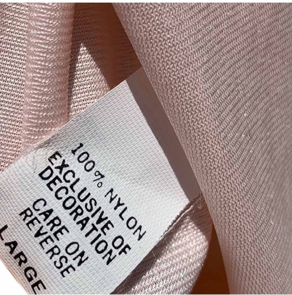Vintage 60s Pink Ruffle Chemise Bed Jacket Size L Boudoir PJs Lingerie Coquette