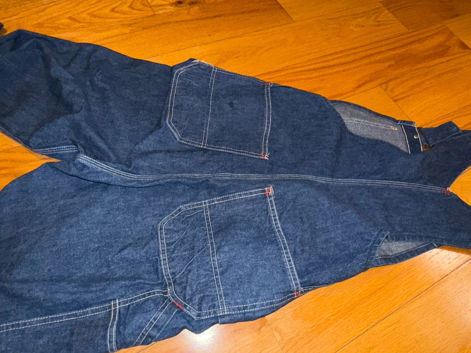 Vintage 1950s 50s Denim Overalls Custom 70s Flare Bell Bottom OOAK Jeans Sz 8