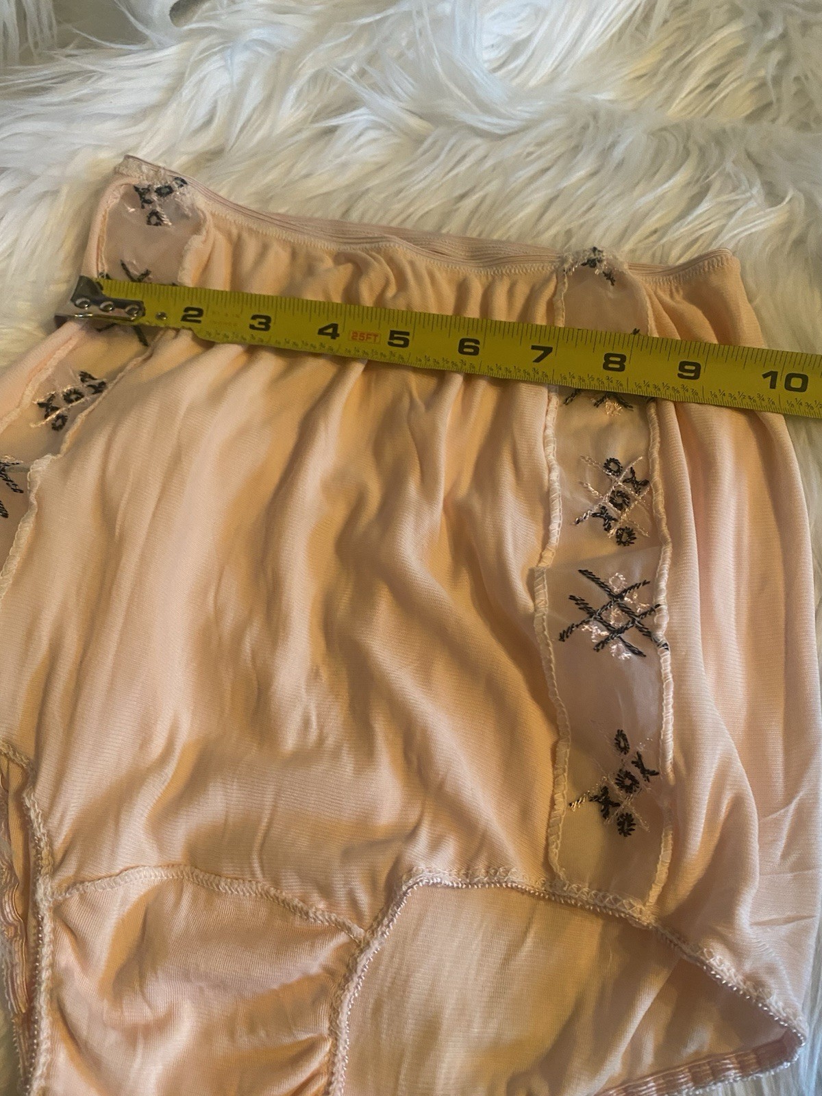 Vintage Stunning 50’s nylon panties Granny High Waist Nylon Underwear Size 6