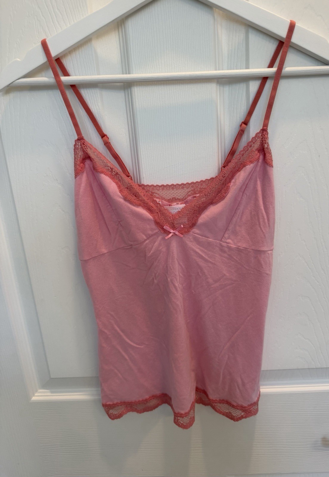 VTG 2000s Victoria’s Secret Angels Pink Moda! Camisole Lace Trim Tank Small