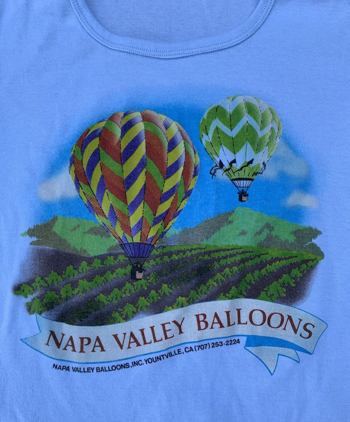 vintage Napa Valley Balloons hot air balloon t shirt womans ladies Size 14 XL