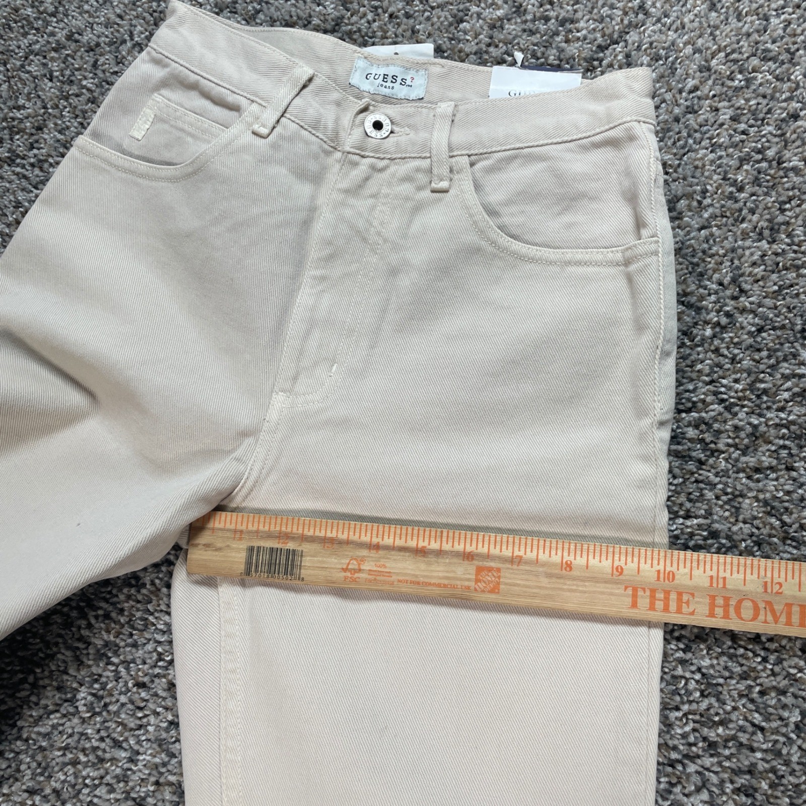Vintage Guess Women’s 25×27 Jeans Narrow Leg Beige Khaki Cotton 43050ASH PLY
