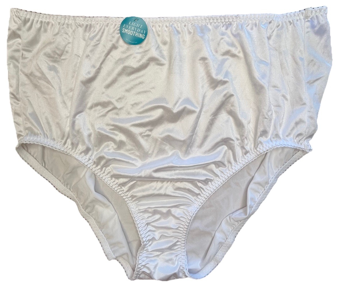 Vanity Fair Plus Size 5XL 40301 Nylon Satin Briefs Granny Panty Stretch NWT