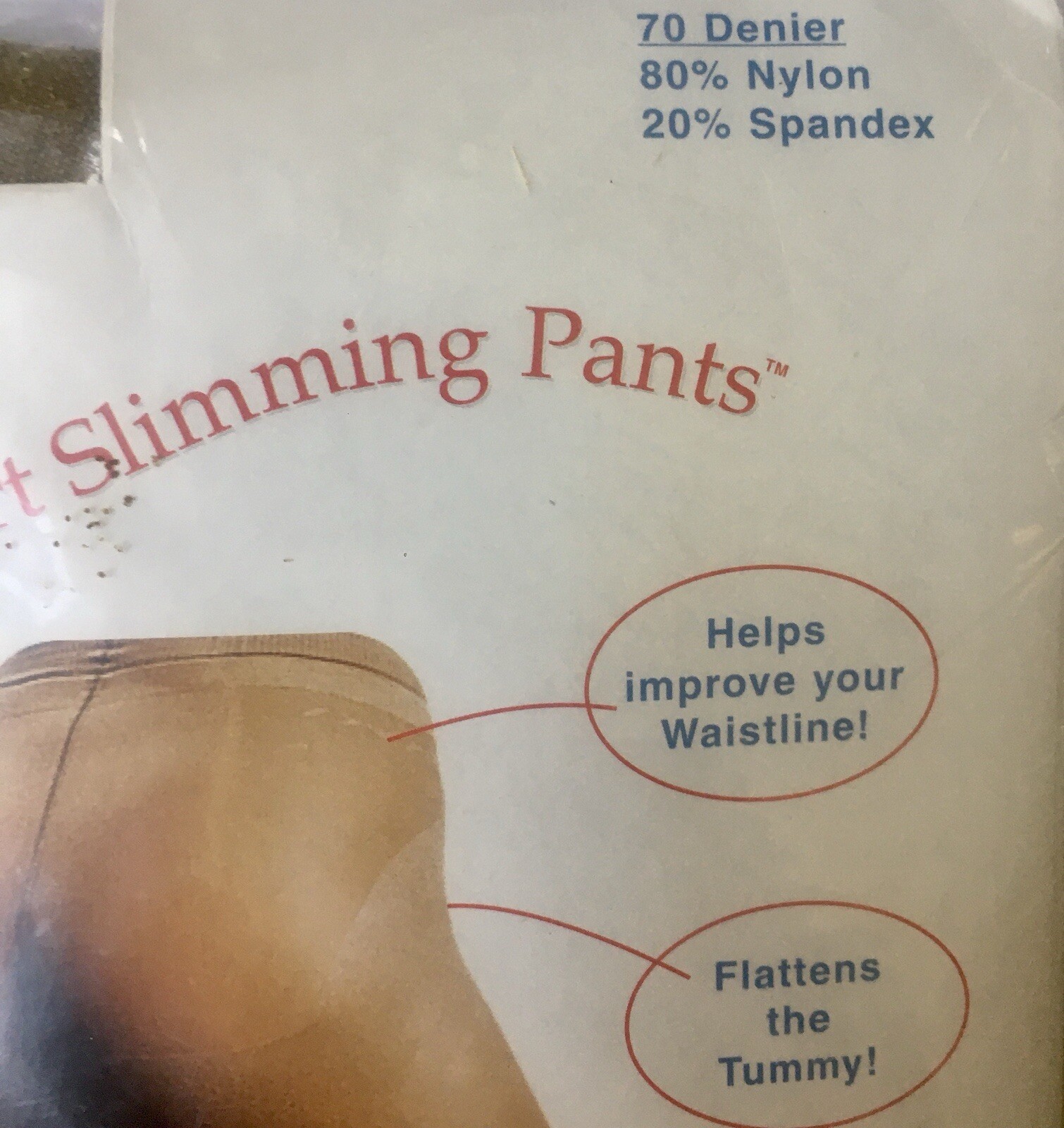 Vintage Pantyhose Slimming Pants Large Natural Pound Ridge Products Tummy Lift
