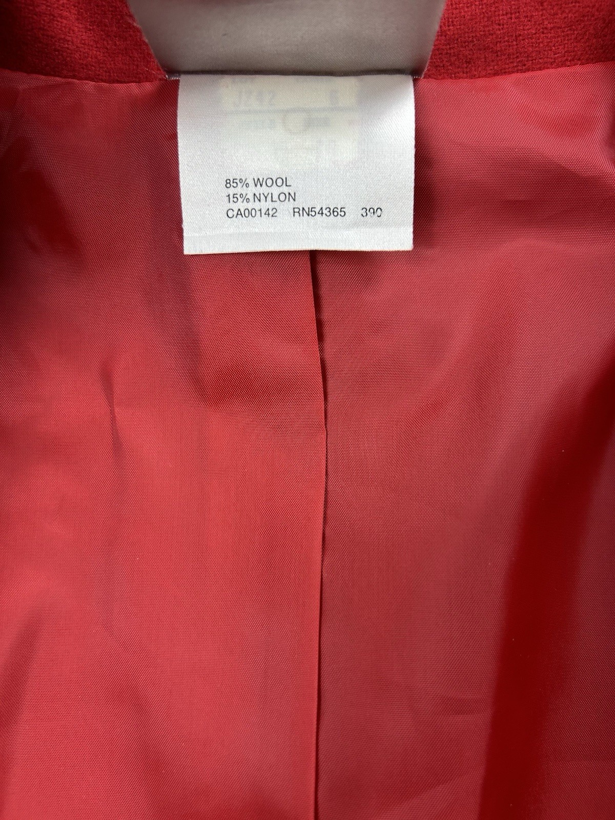 VTG 80s Women’s Blazer Red Size 10 USA Made Wool Blend Tailored Retro Classic