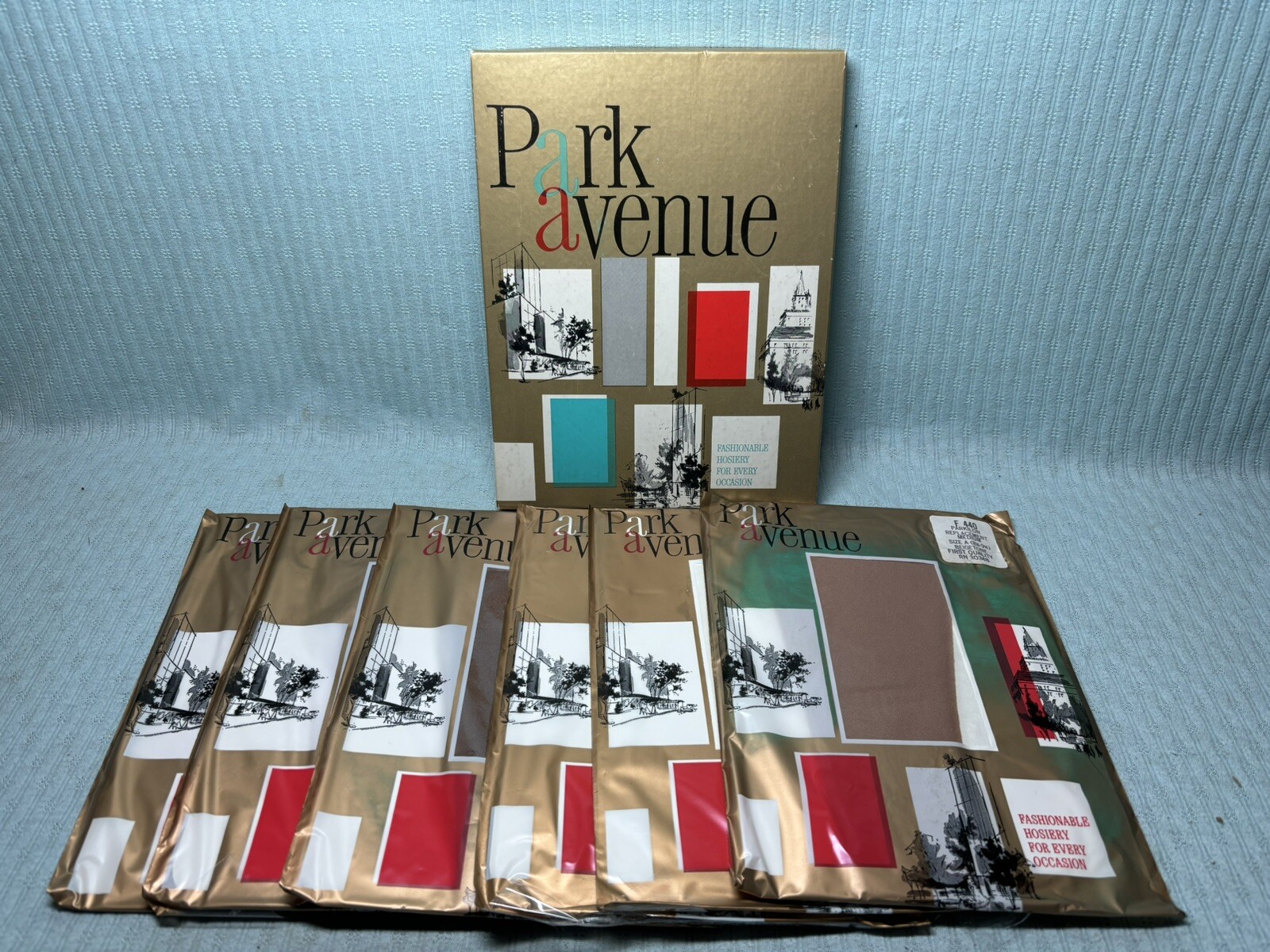 Vintage Park Avenue 6 Packages Pairs Stockings Hosiery w/ Box EC