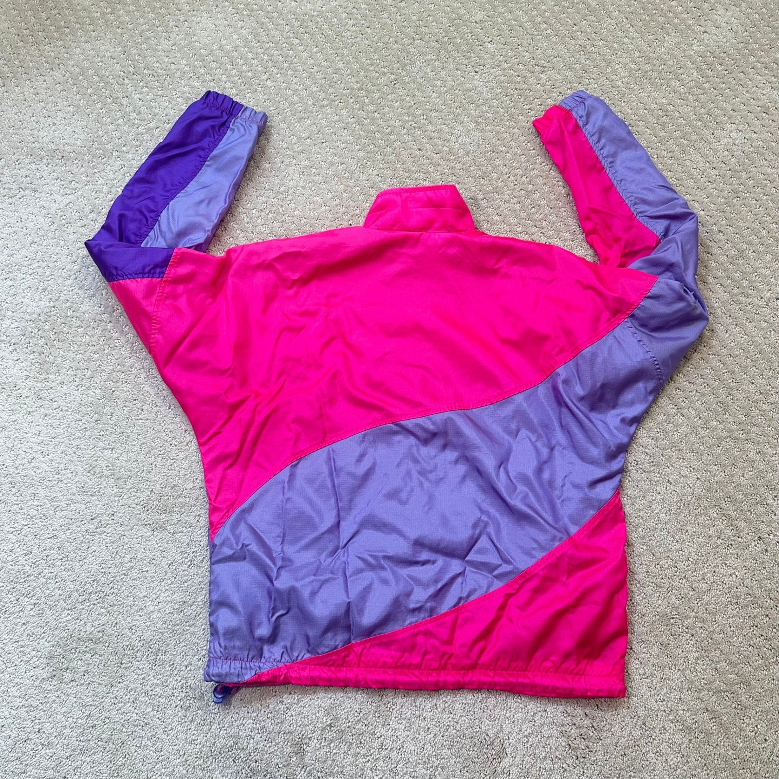 Vintage Nike Track Suit Womens Medium 10-12 Neon Pink Windbreaker Pants 80s 90s