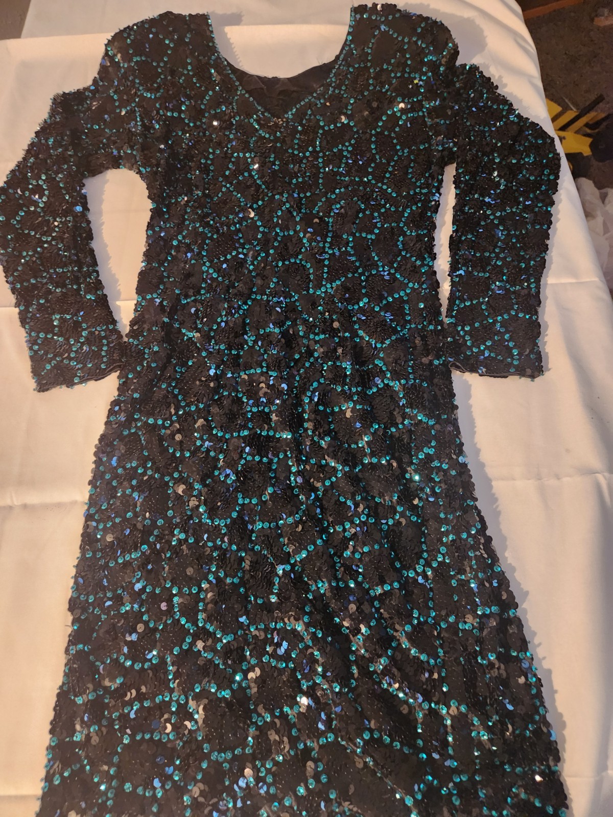Vintage Jaqueline Ferrar Sequin Cocktail Evening Dress Size 12