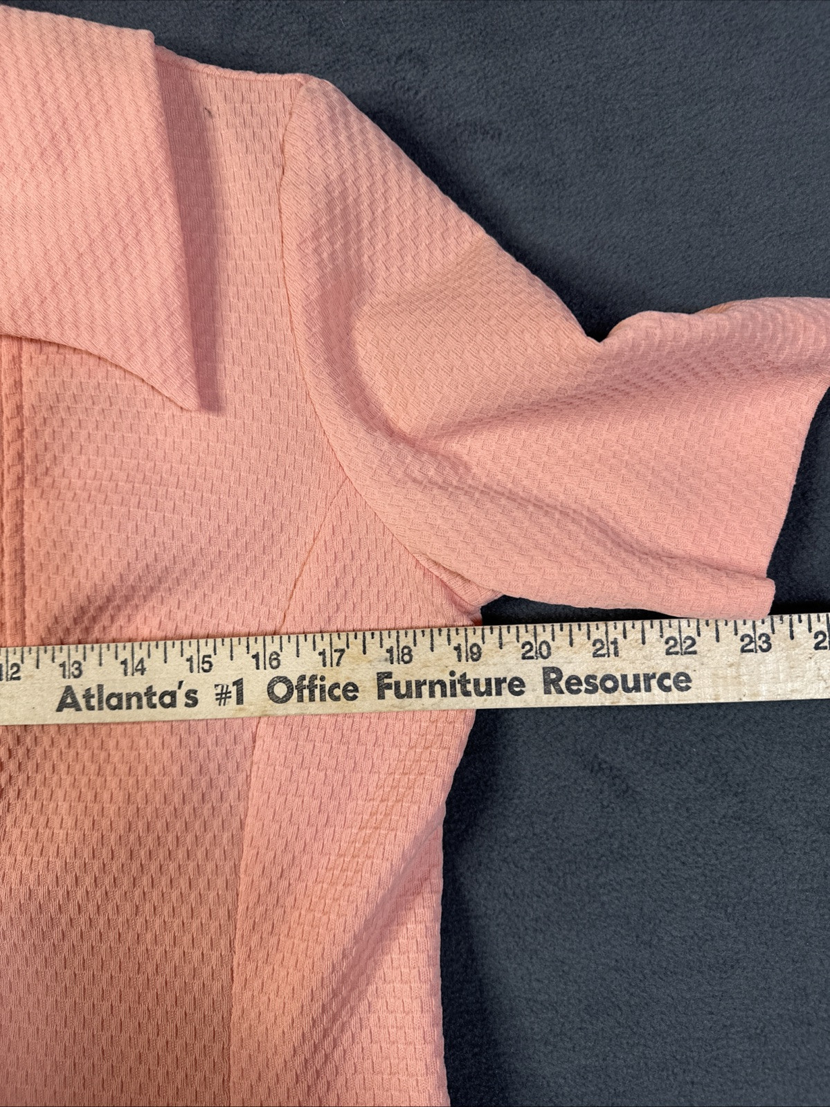 Vintage Corliss lace-up shirt back zip collared Coral Orange double knit