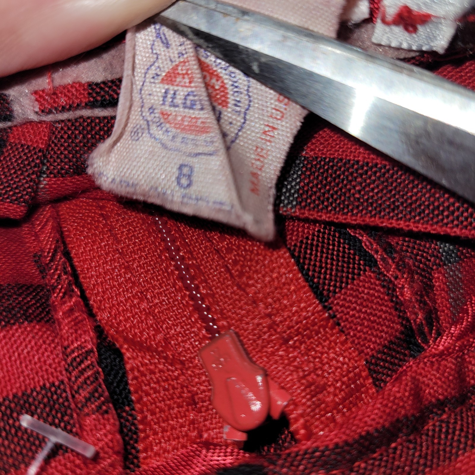 1070s Austin Hill, Aline, Plaid, Red, Skirt, Size 8 Vintage