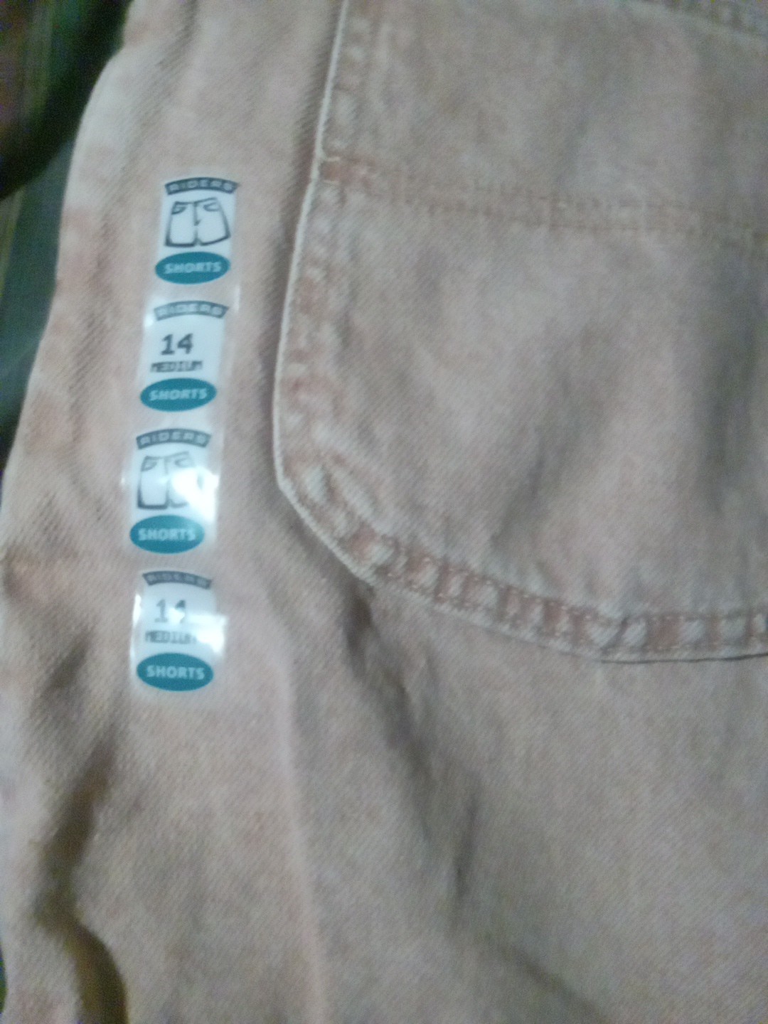 Med 14 Riders Denim Shorts Misses Original Lee Paprika Color (Pink) VTG Y2K New