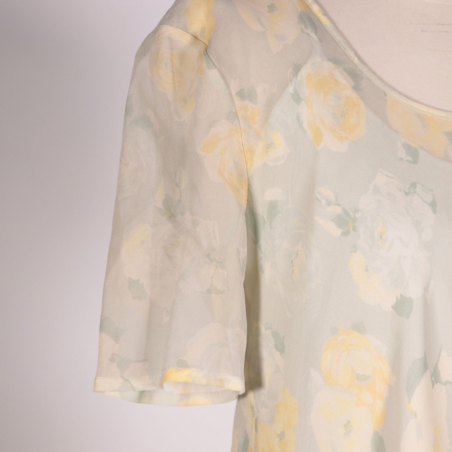 Vintage Les Copains Dress Coloured Silk US Size 12 Italy 1990s