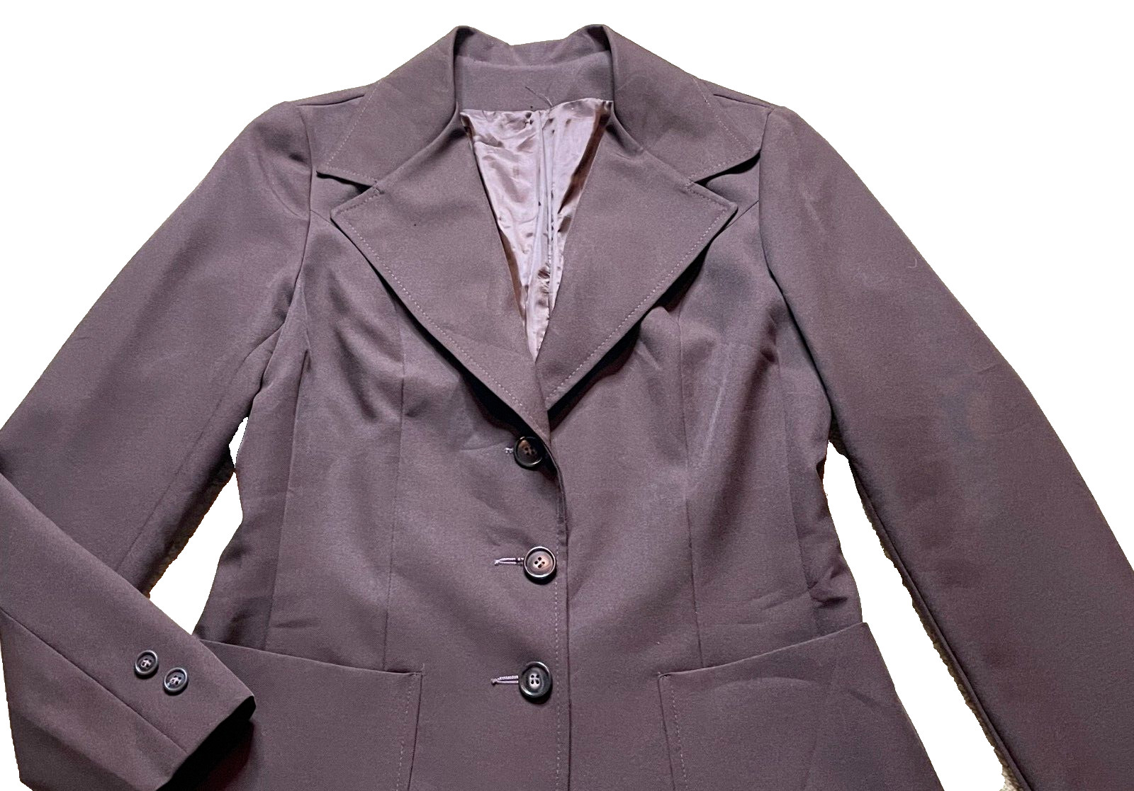 Vintage 70s Prestige of Boston Disco Hippy Notch Collar Brown Blazer Jacket S