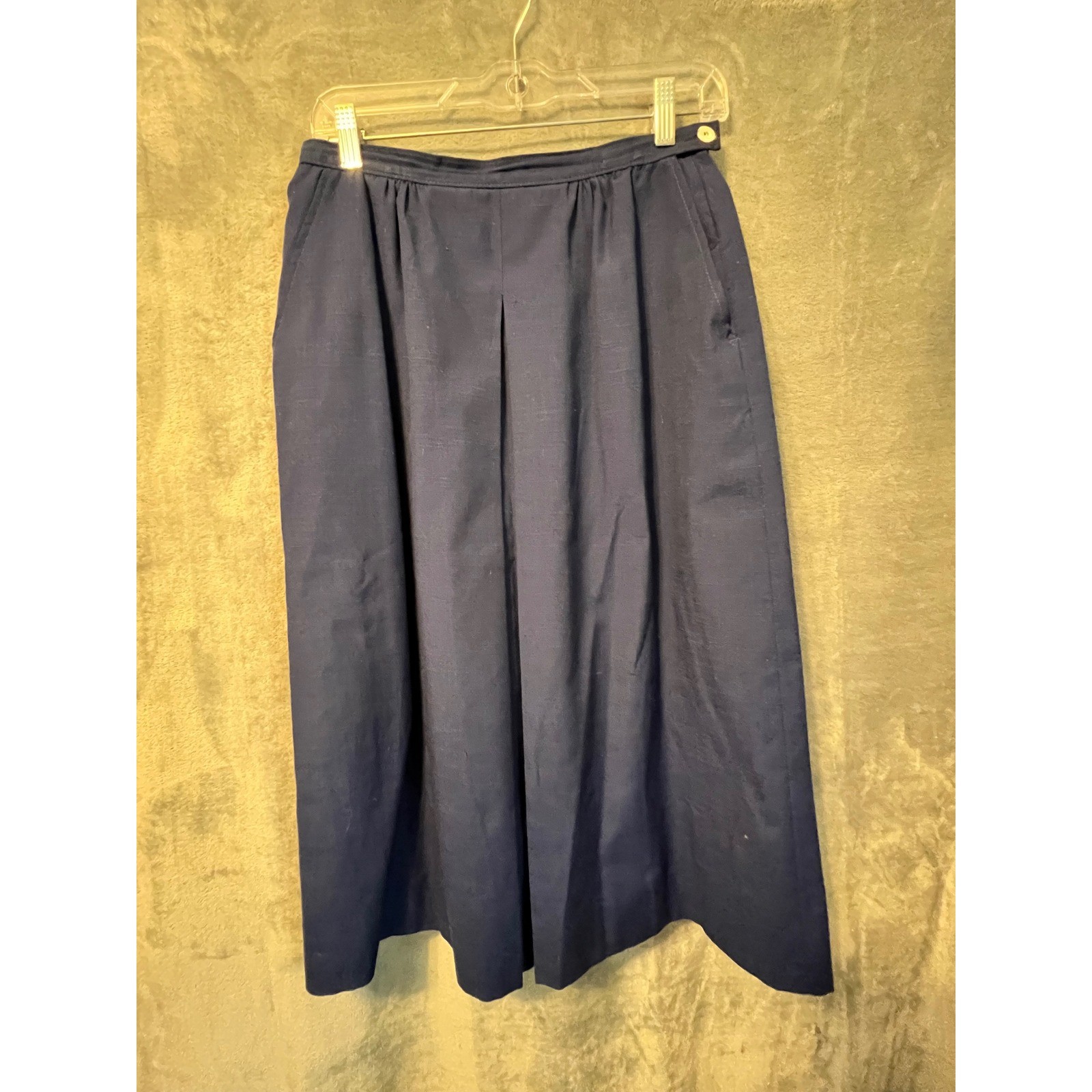 Country Sophisticates Pendleton 12 Blue Silk Wool Skirt Suit Vintage
