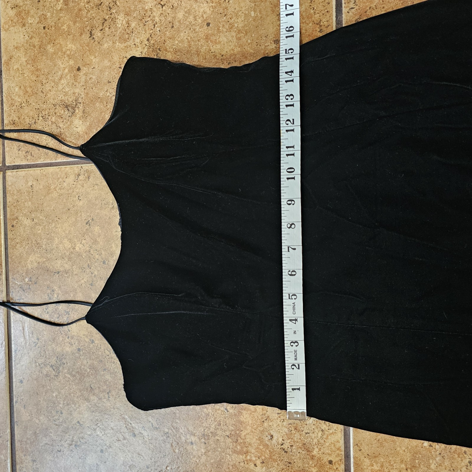 Vintage Black Mini Dress Velvet Nite Scarlett 90s Strappy Party Cocktail