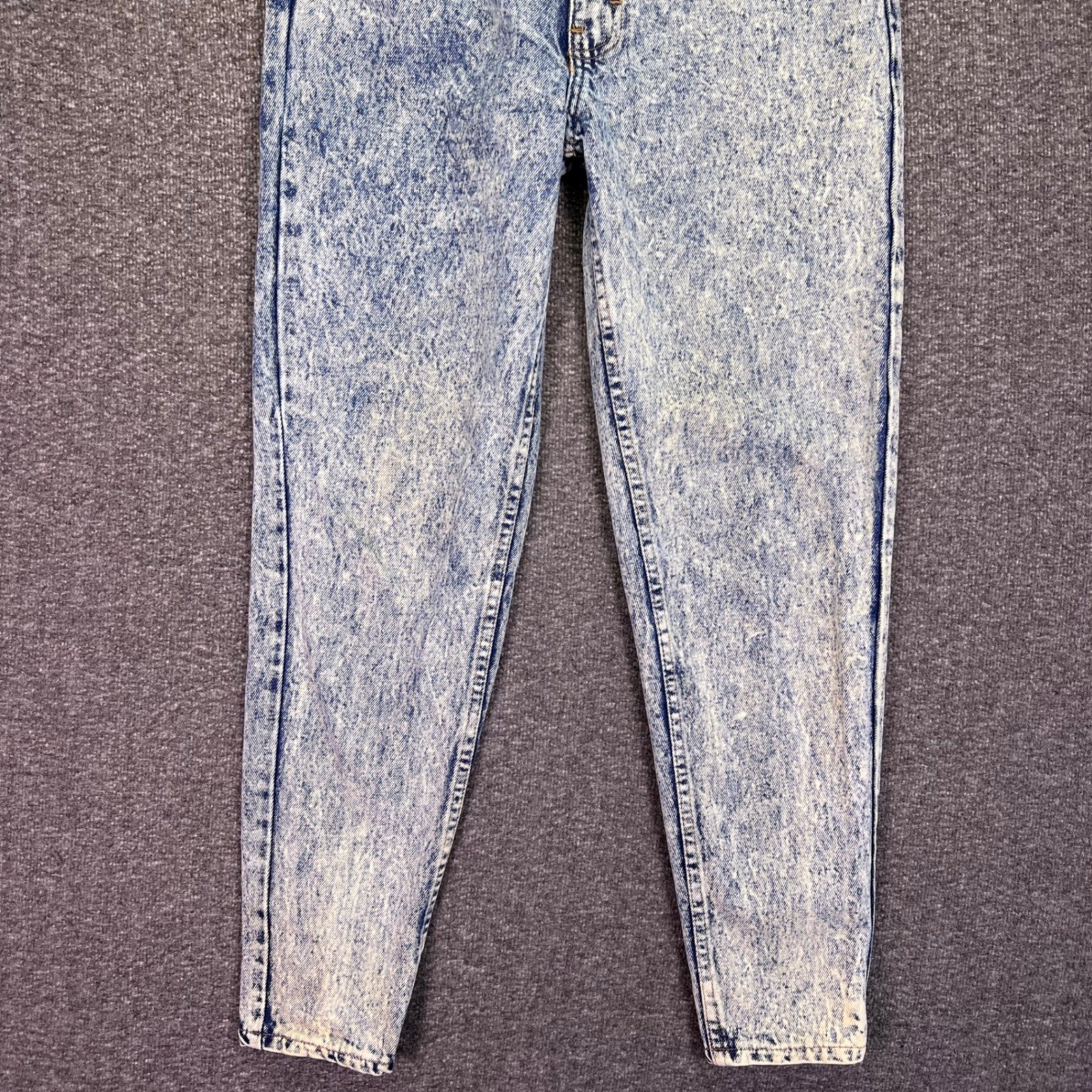 VTG 80s Jordache Jeans Womens 27×27 Acid Wash High Rise Ankle Zip Bows Western