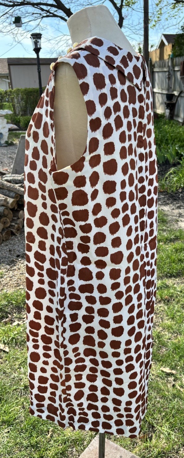VTG 60s Mod Shift Mini dress Sz L Retro Go Go Mod Cay Artley 40x38x48″