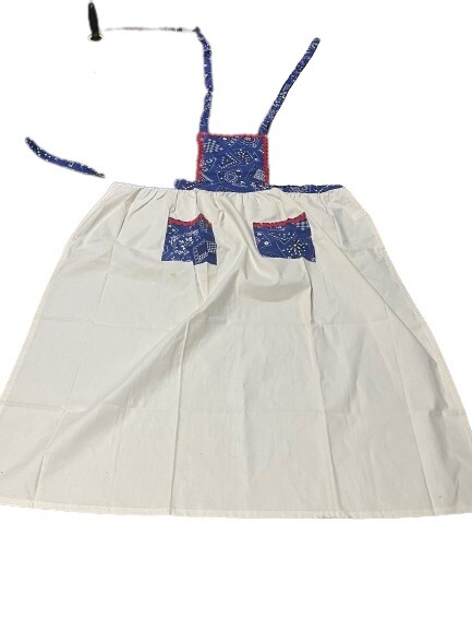 1970’s DESIGN HOUSE Maxi Full Long Frilly Floral Womens Vintage Wrap Apron Dress