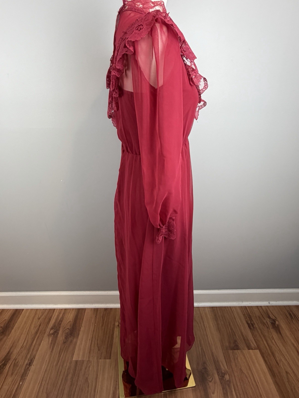Vtg 70s Victorian Revival Dress Size Small Romantic Prairie Western Cottagecore