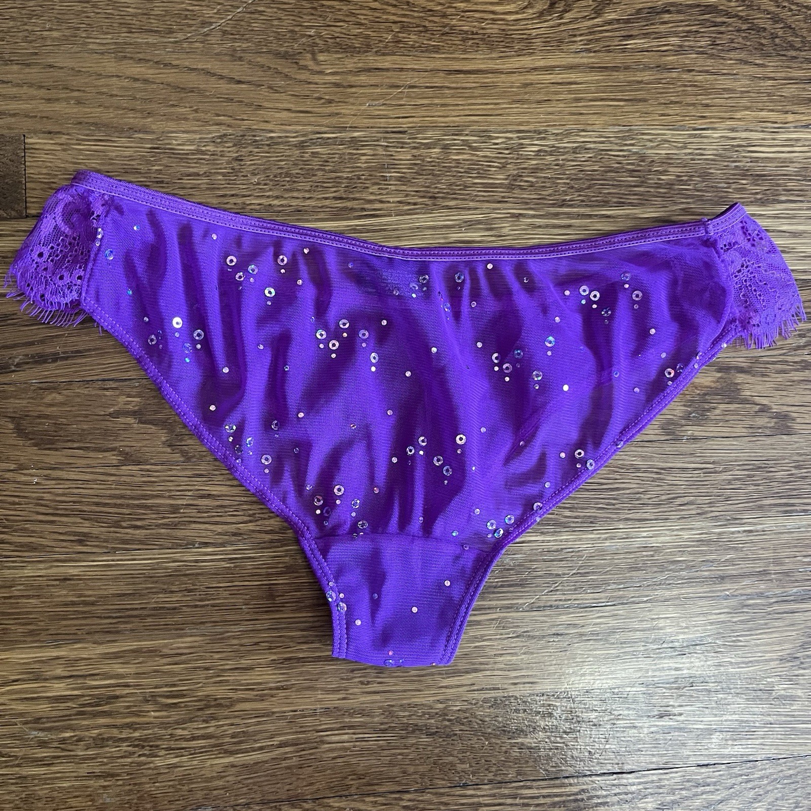 vtg Y2k Victorias Secret Sexy Little Things Panties S Purple Fairy Lace Brief