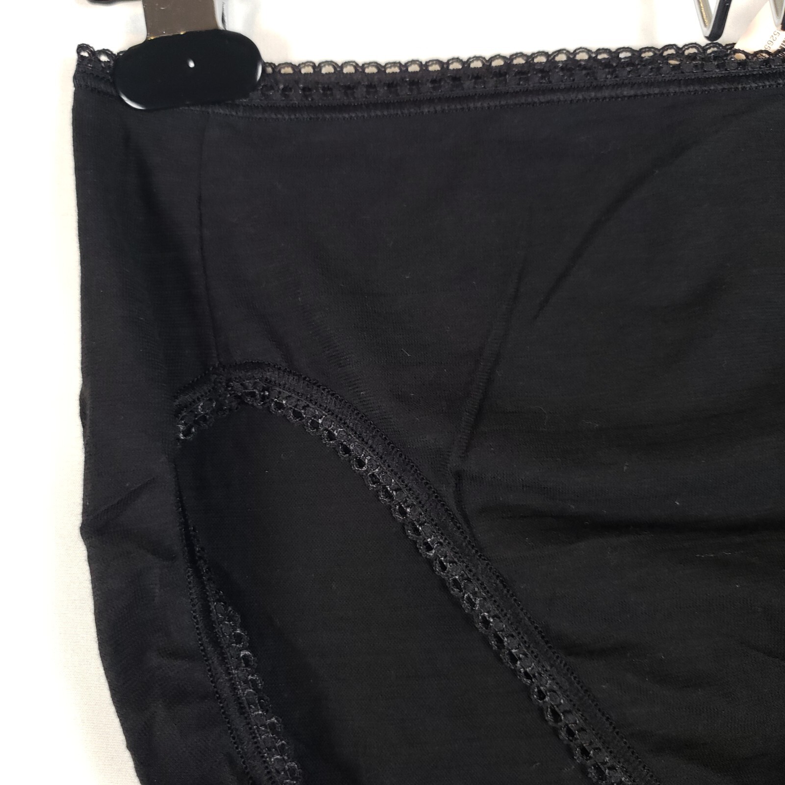 Vtg Victorias Secret Hi Leg Panty Medium 100% Cotton Eyelet Trim 2008 NWT