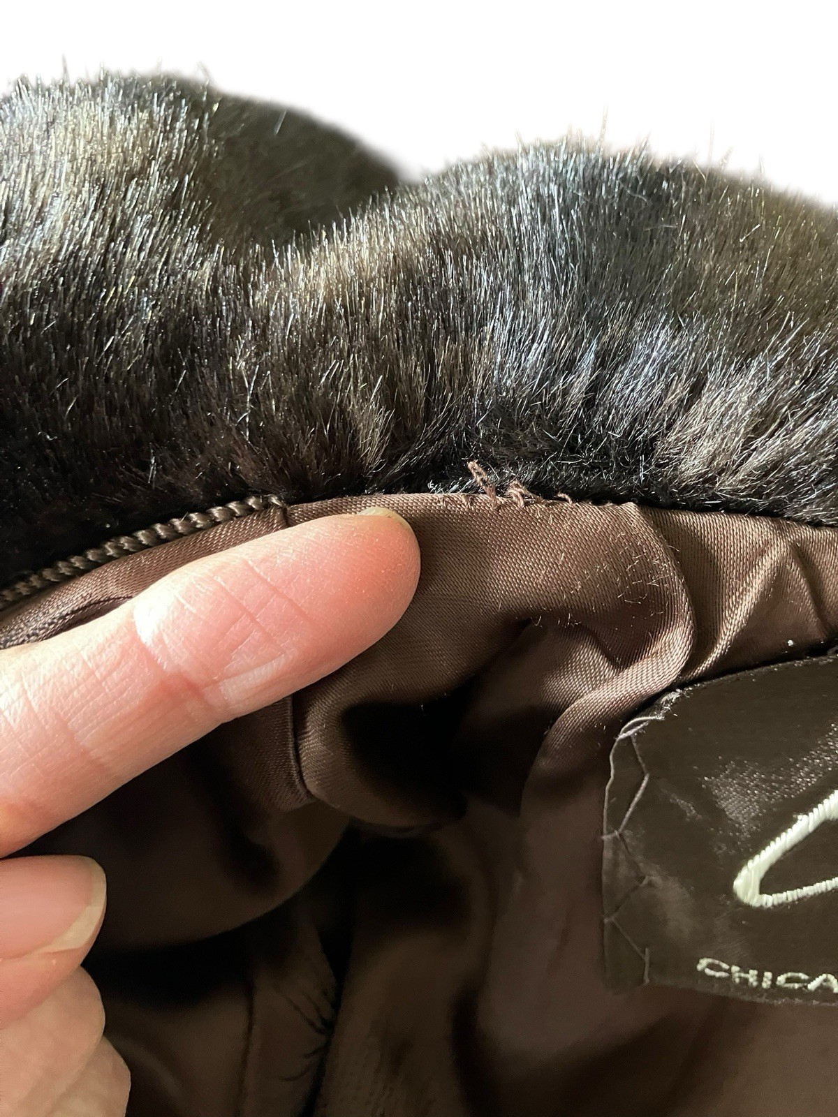 Vintage Evan’s Fur Chicago Tissavel Faux Fur Brown Made In Netherlands