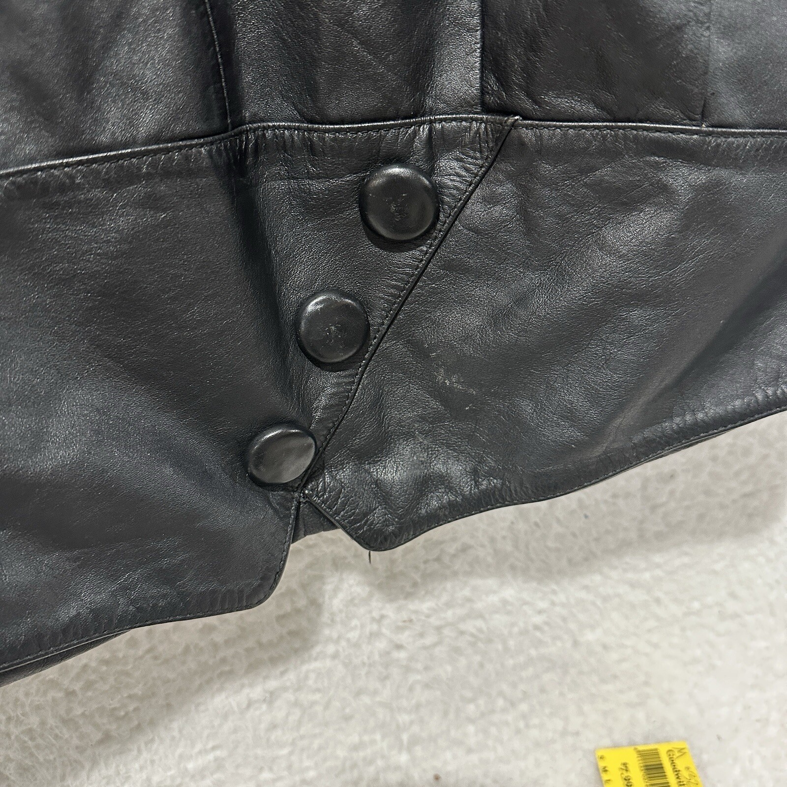 Wilson Vintage Women Thinsulate Lining Removable Black Leather Jacket Size Small
