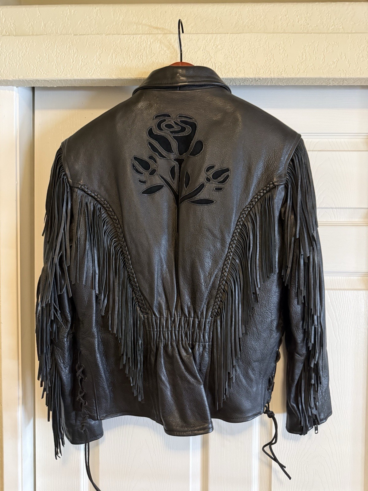 Women’s Heavy Leather Motorcycle Jacket Size Extra Large