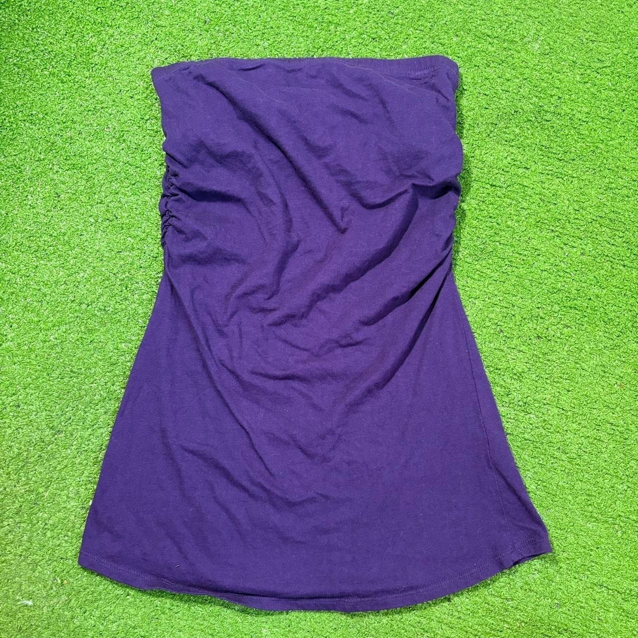Vintage Y2K Bongo Purple Tube Top Built in Bra Size Size Small Fitted