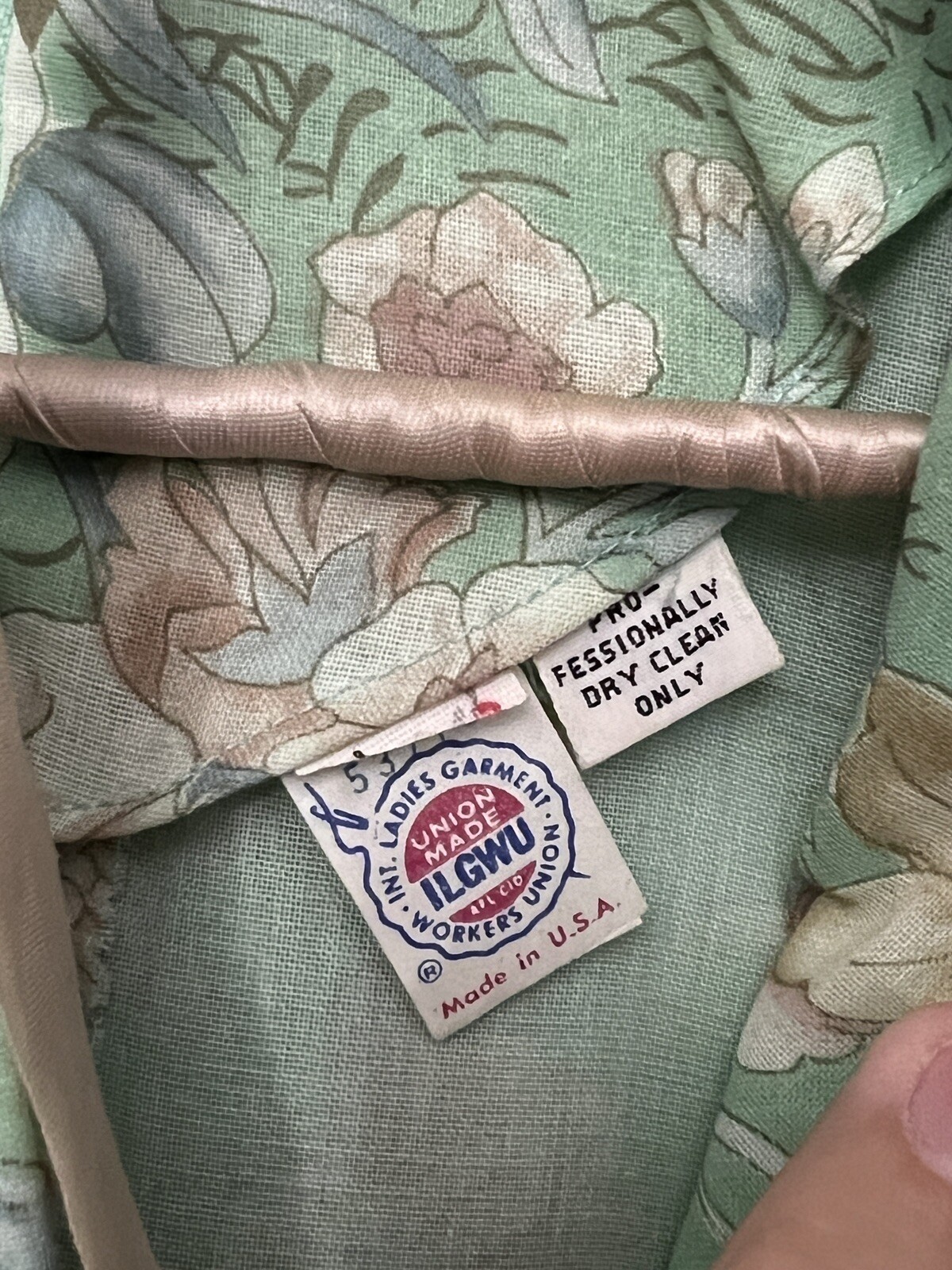 Vtg Eleanor Brenner Floral Long Sleeve 60’s Maxi Dress, Ruffles 32” Waist MCM