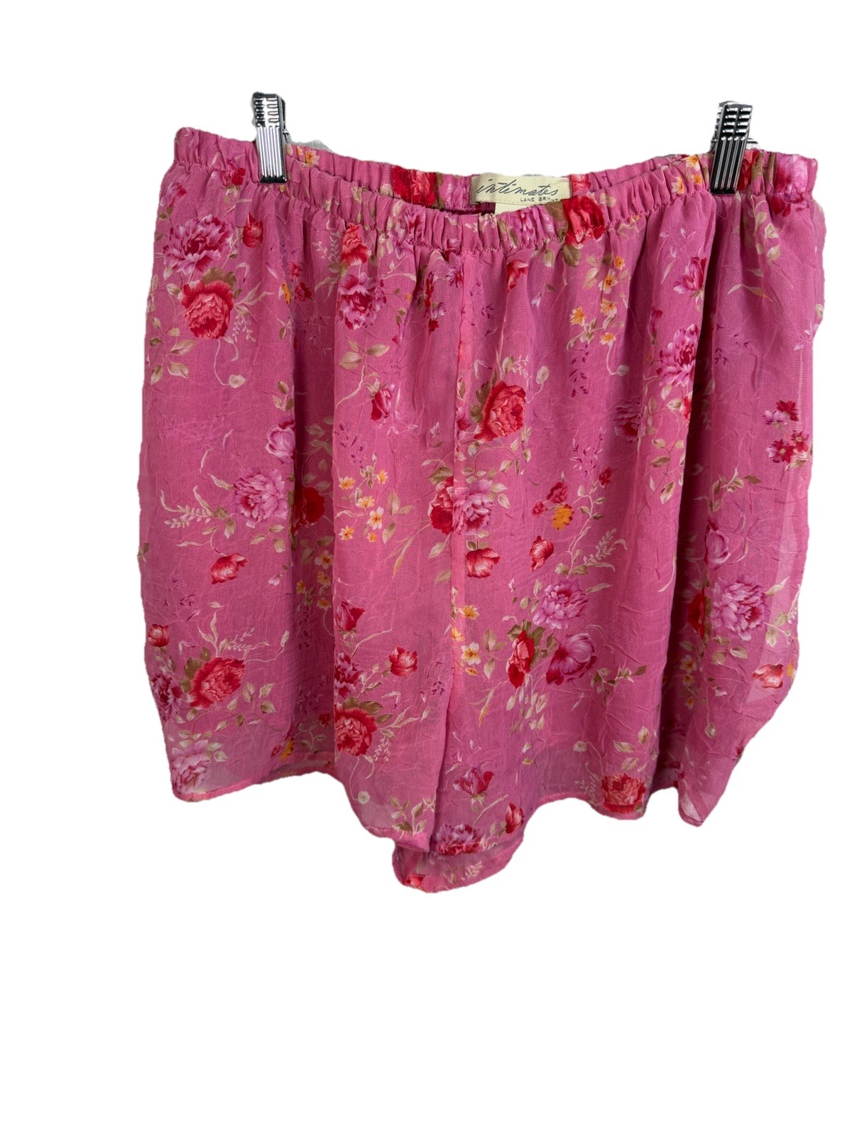 Vintage Lane Bryant Intimates 18/20 Pink Floral Chiffon Pajama Lined Shorts