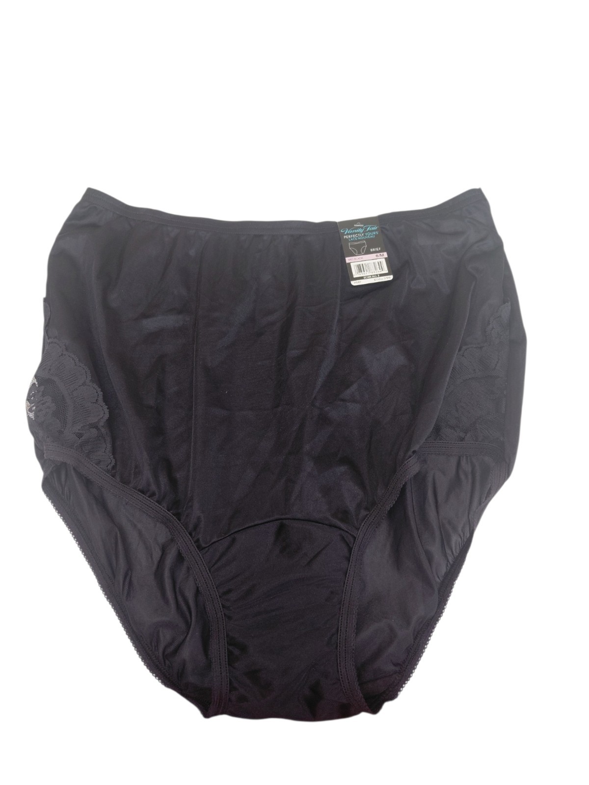 Vintage Vanity Fair Black Brief Size 6/M