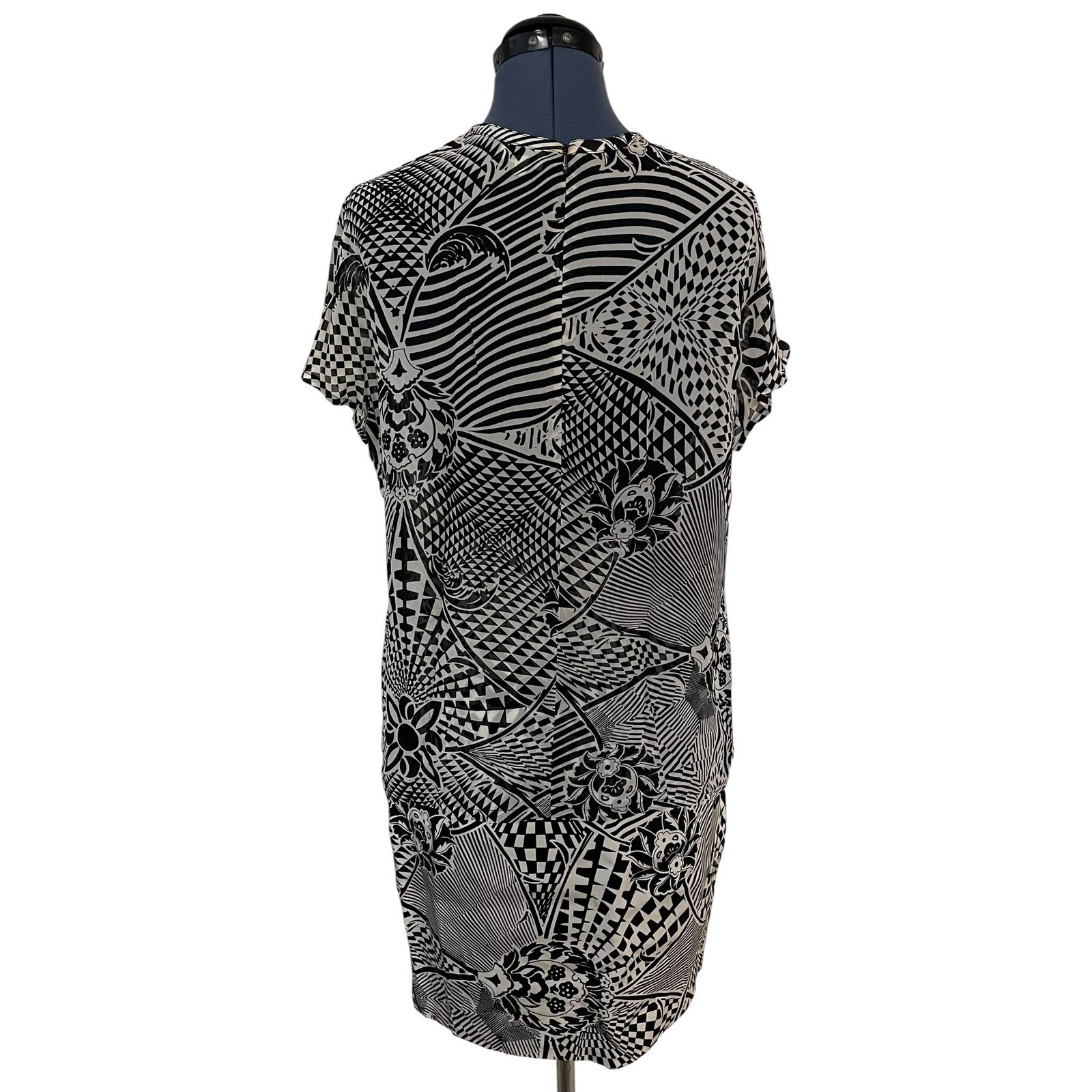 Vtg Versus Gianni Versace Womens 3 Pc Set Blazer Top Skirt Op Art 90s 30/32