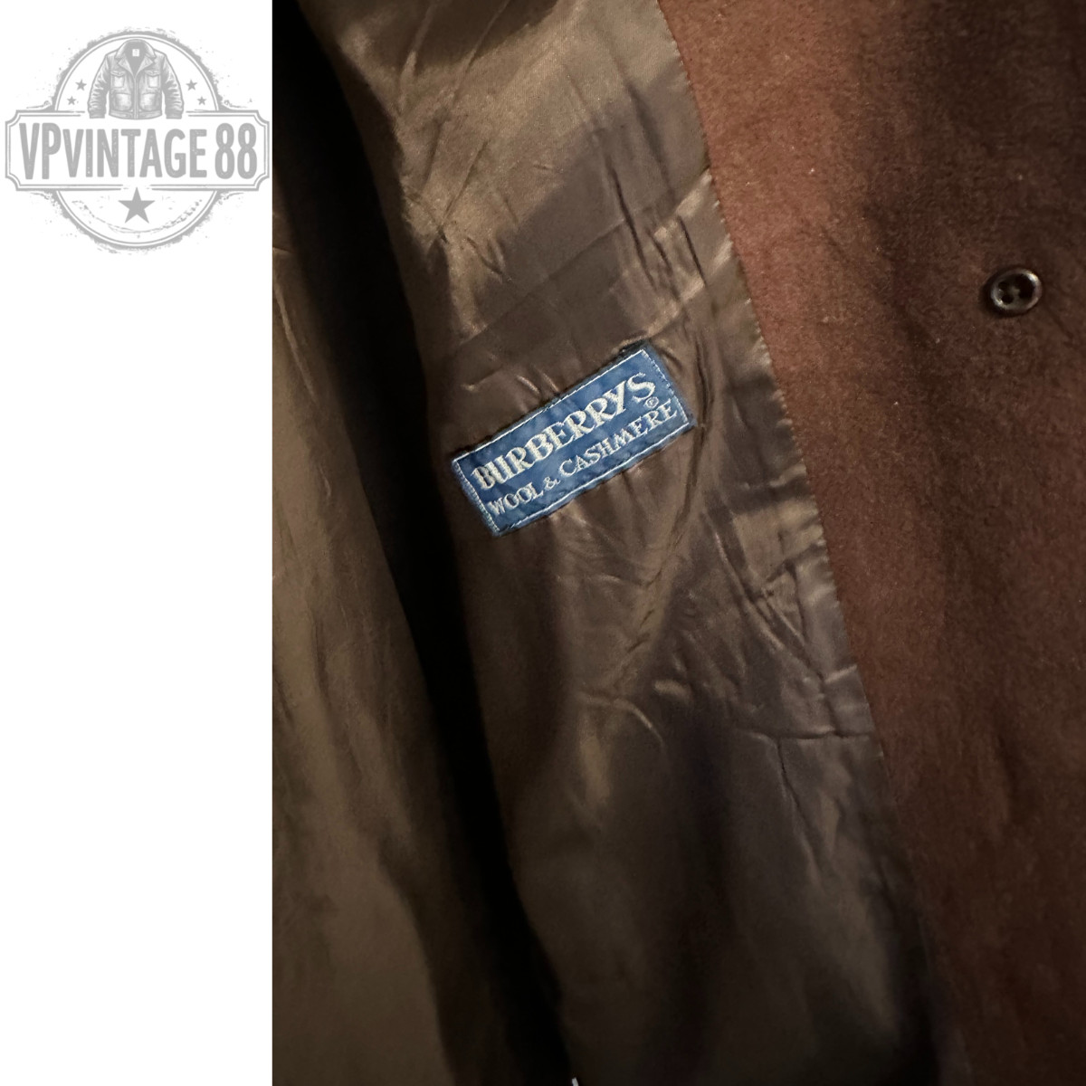 Vintage Burberry Prorsum Brown Cashmere Wool Winter Women’s Trench Coat