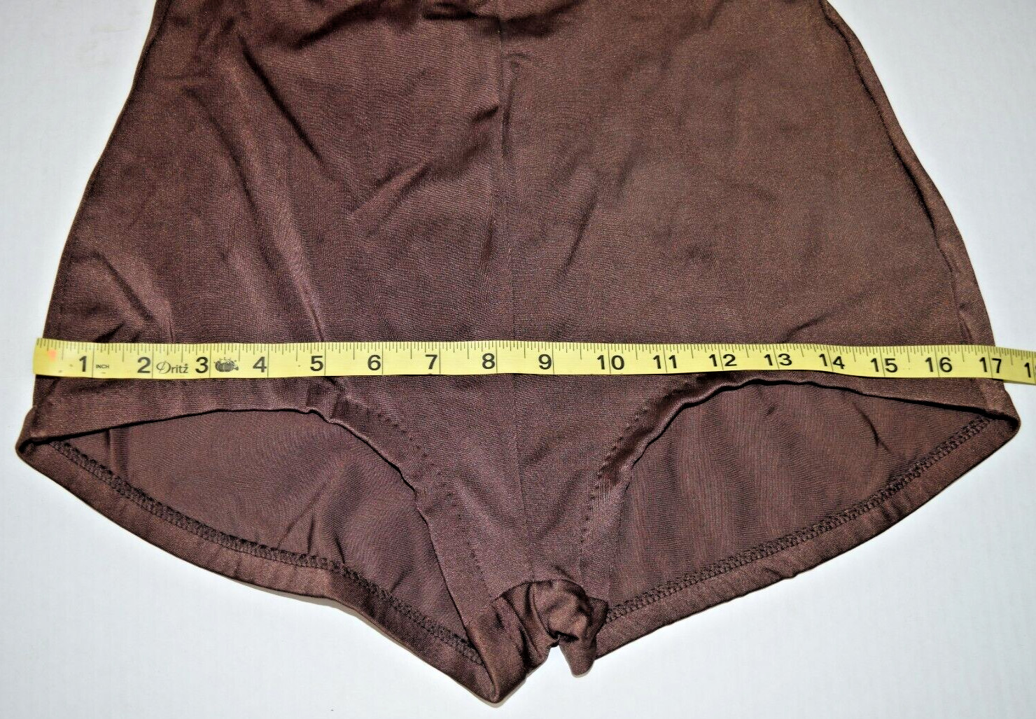 Swimsuit VTG 50s 60s Cole of California Silky Chocolate Brown Back Clasp Sz S/M