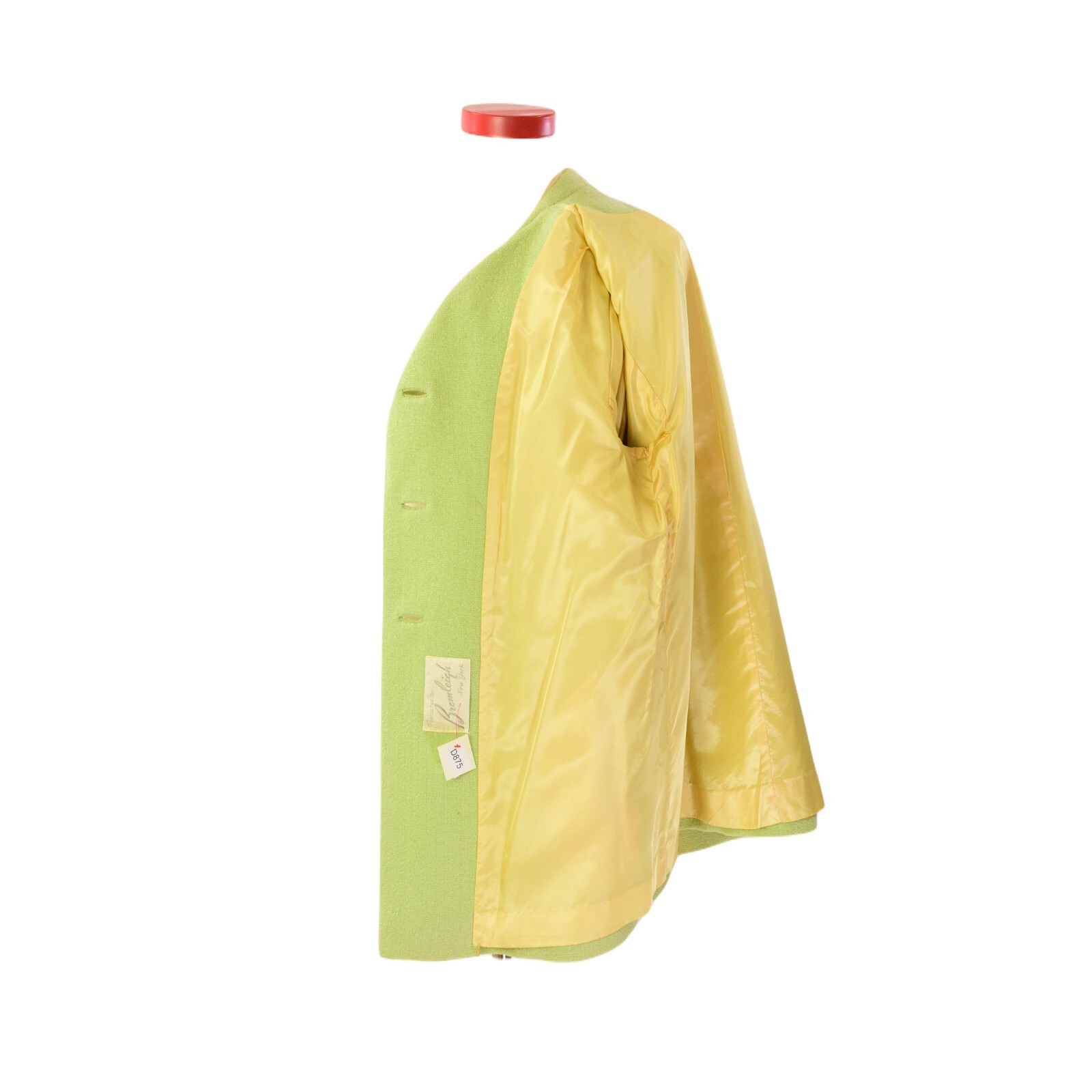 Bromleigh 100% Wool Lime Green Peacoat 50s Vintage Womens Coat M/L