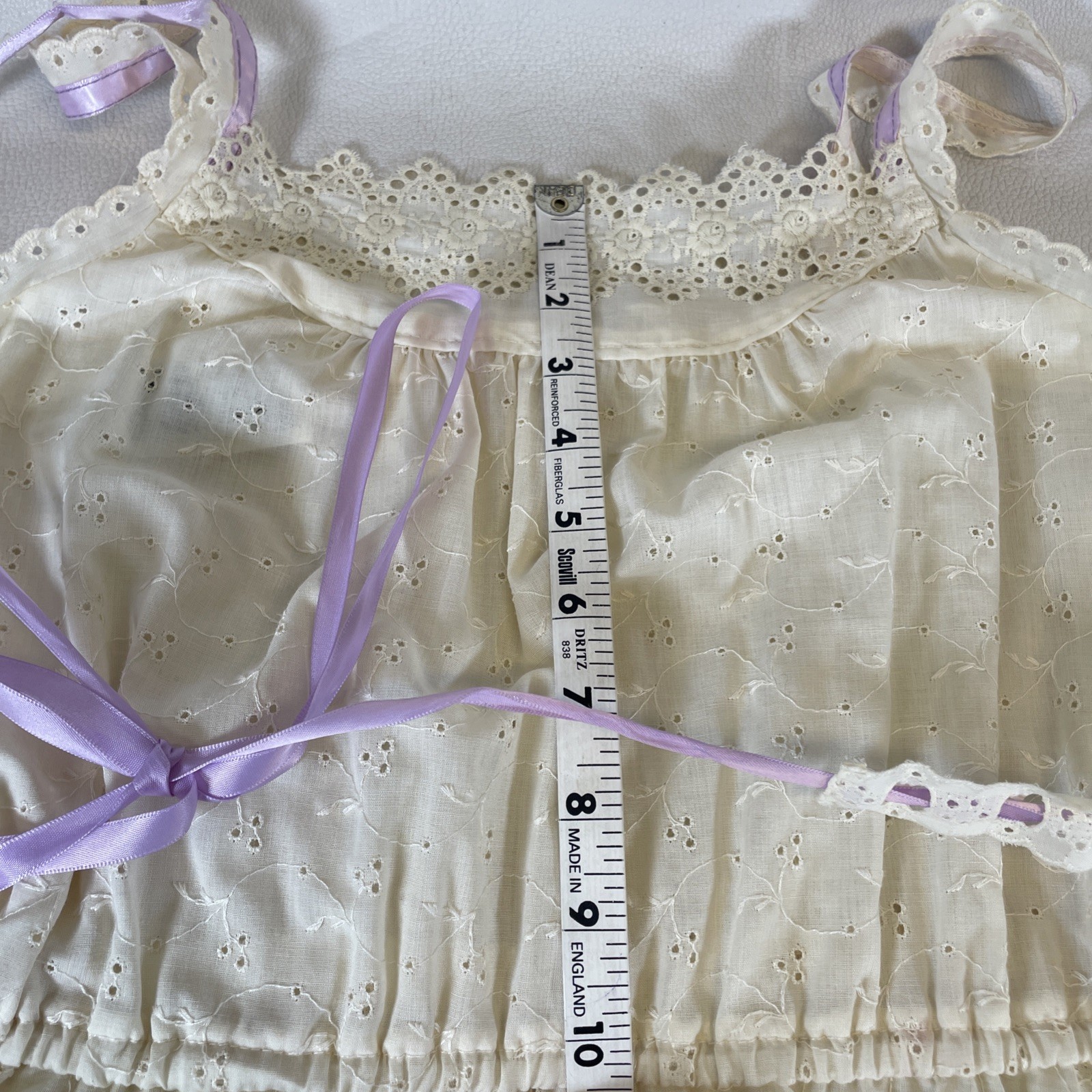 Vtg 70s Trivia By Charm 2 Pc Boho Eyelet Dress & Top Size 5/6 (?) Read-Measure