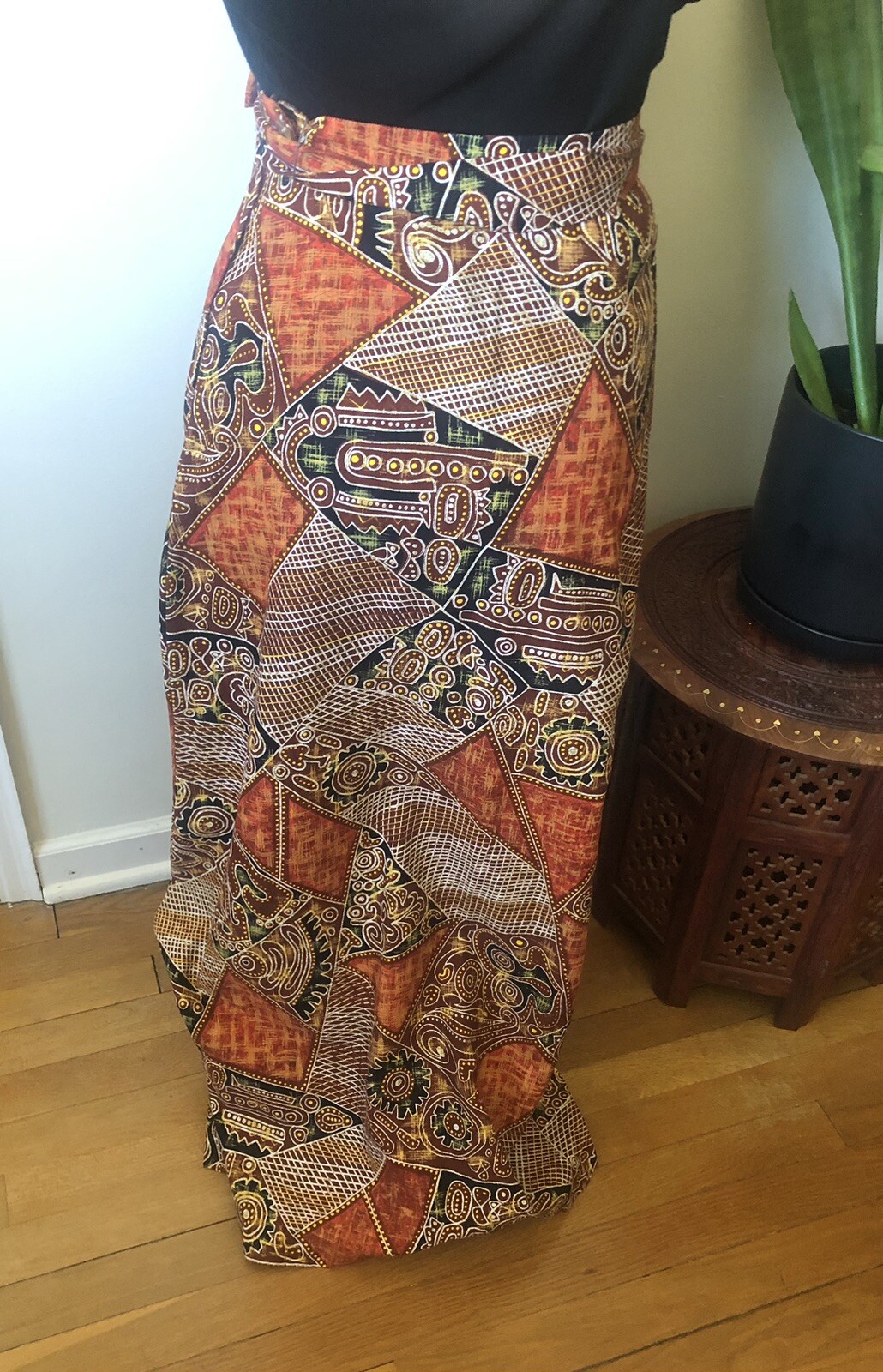 1960’s Mid Century Tribal Print Maxi Skirt