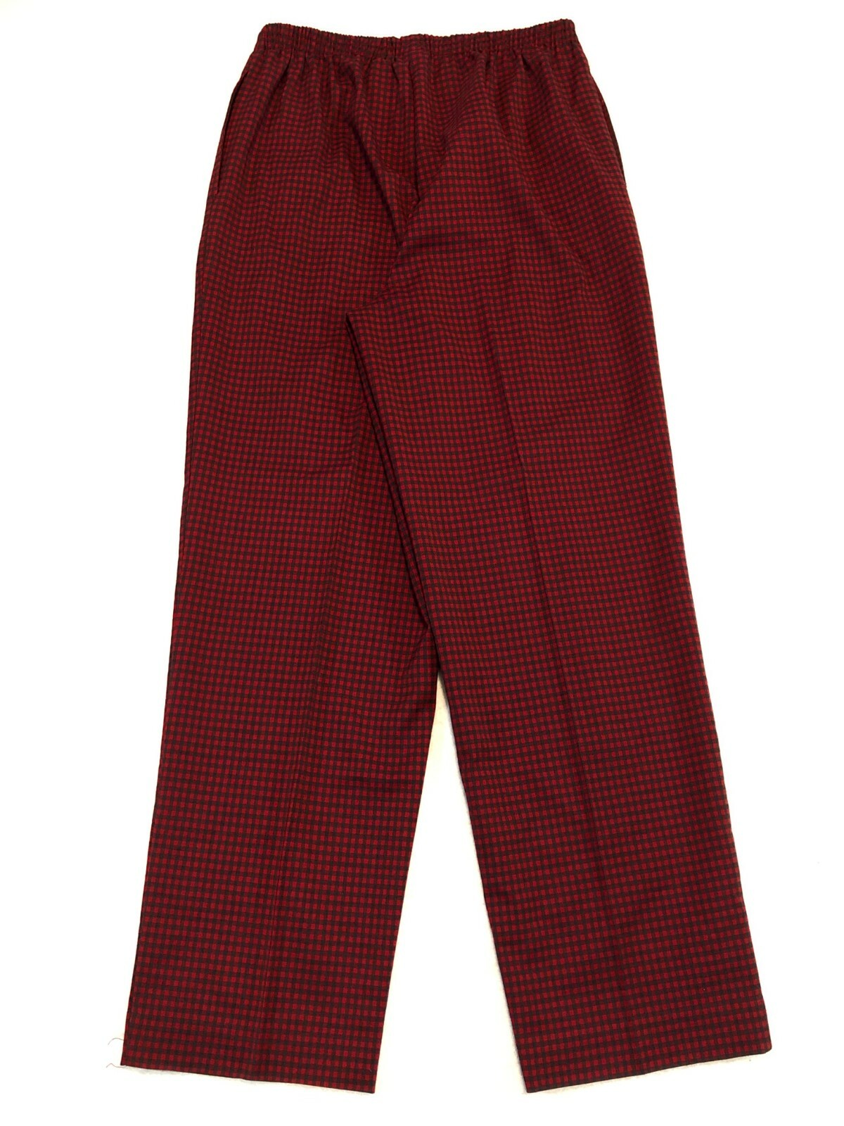 The Tog Shop Vintage Elastic Waist Buffalo Plaid Red Black Pants Size P Medium