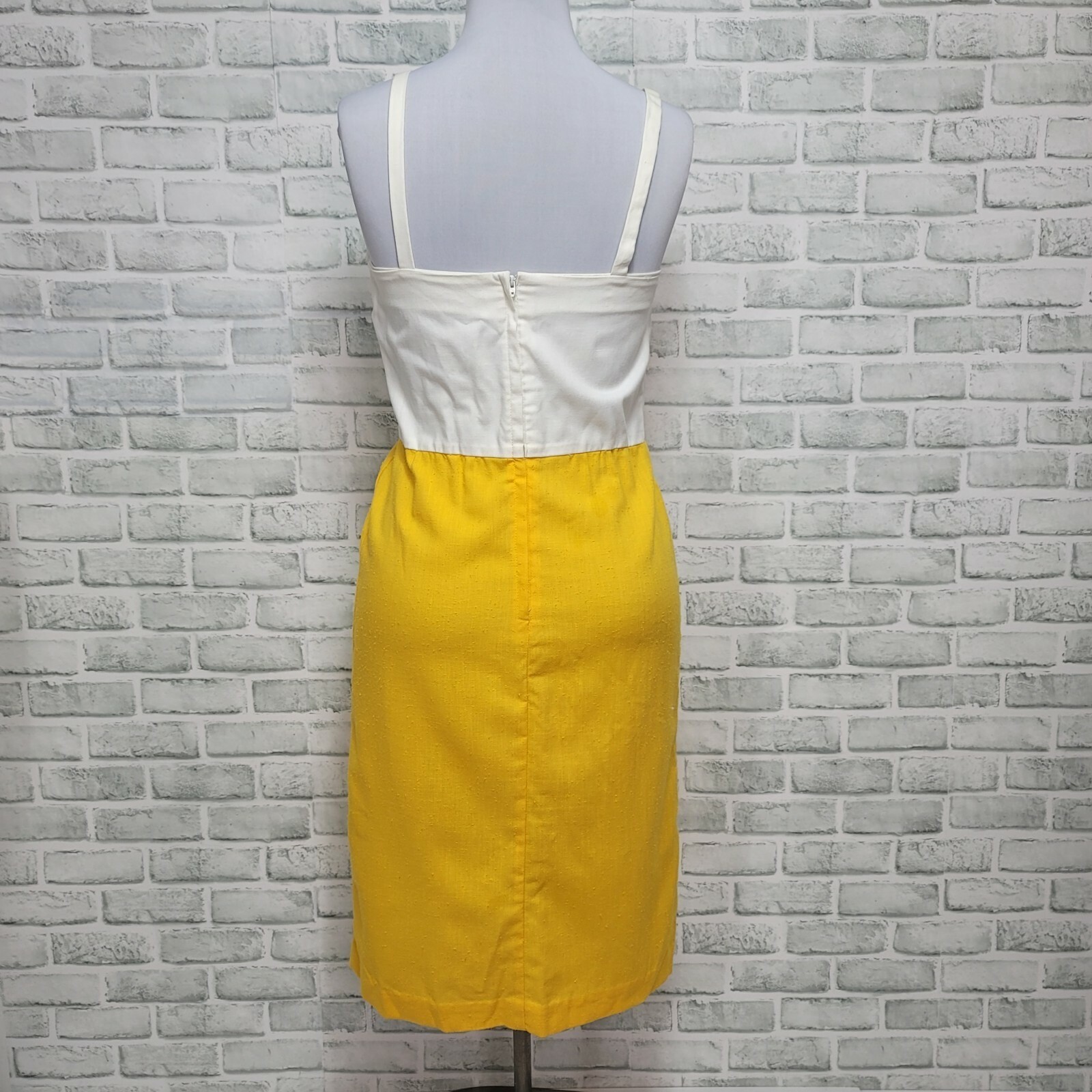 Vintage 80s Trivia Charms Hollywood Yellow White Two Piece Dress Jacket Set