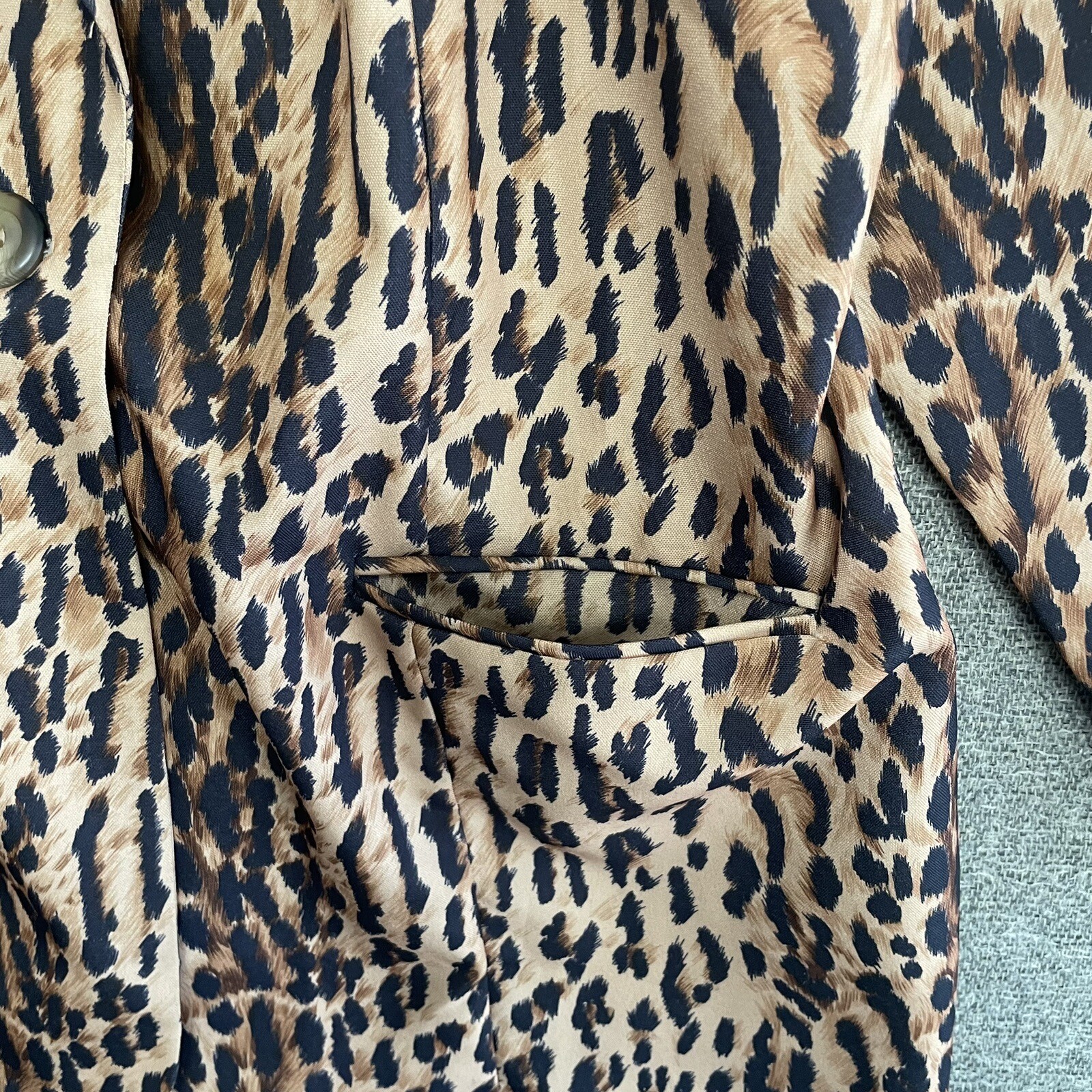 Vintage JoRo Fashions Animal Print Blazer Size 1X Women’s 3/4 Sleeve Leopard