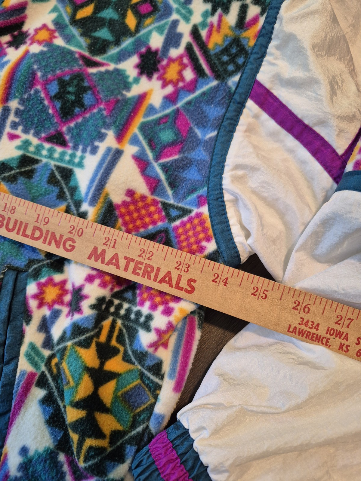 Vintage 80s East West Windbreaker Jacket Size Large Multicolor Aztec Retro