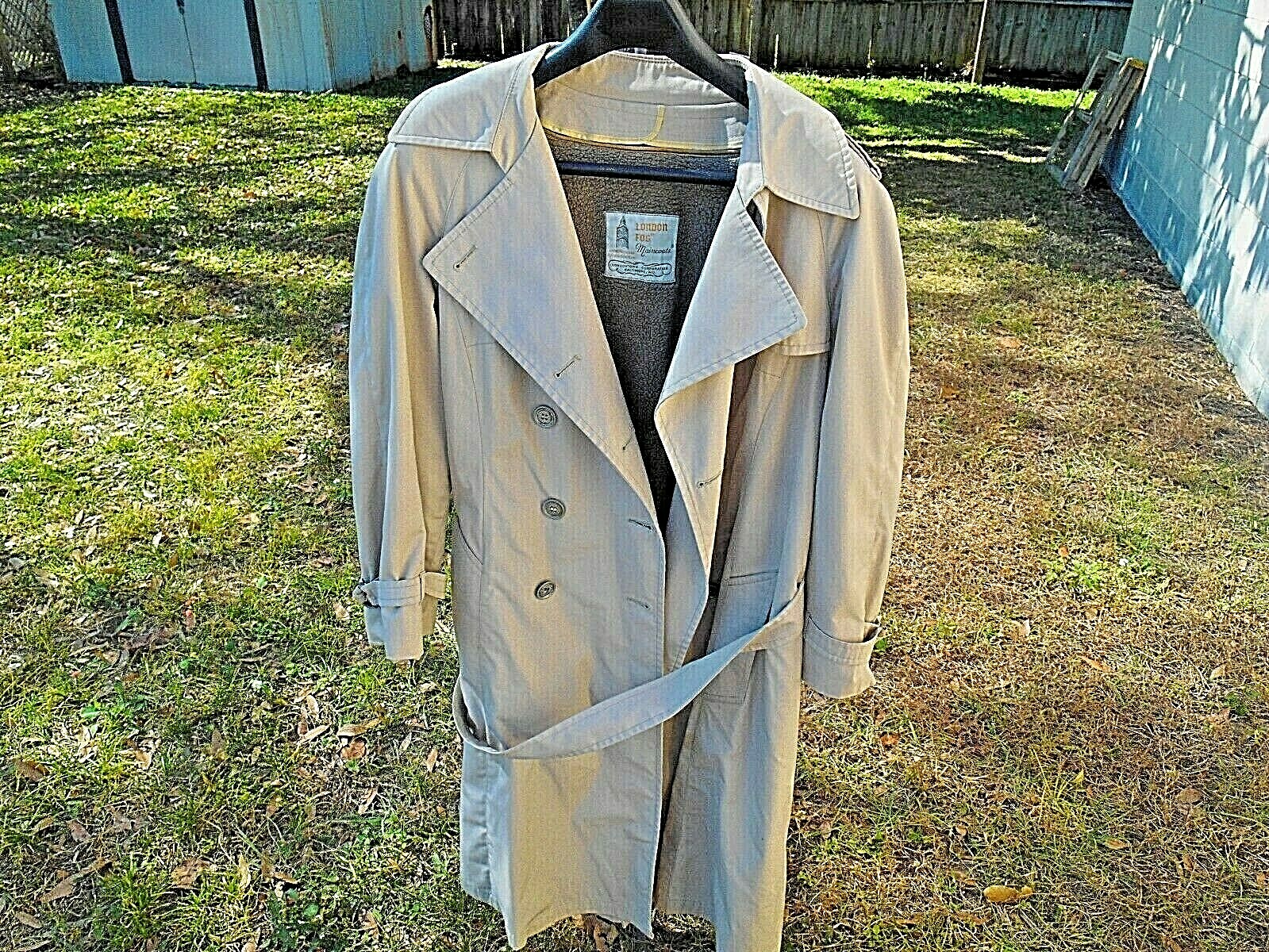 VINTAGE LADIES LONDON FOG MAINCOATS TRENCH COAT WITH ZIPOUT LINER SIZE 14 PETITE