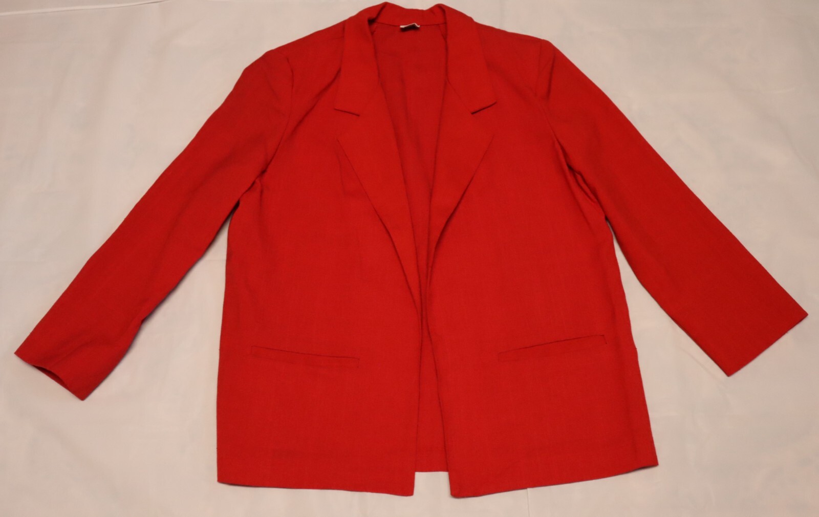 Vintage 70s TAKE 1 womens red open blazer size 15-16