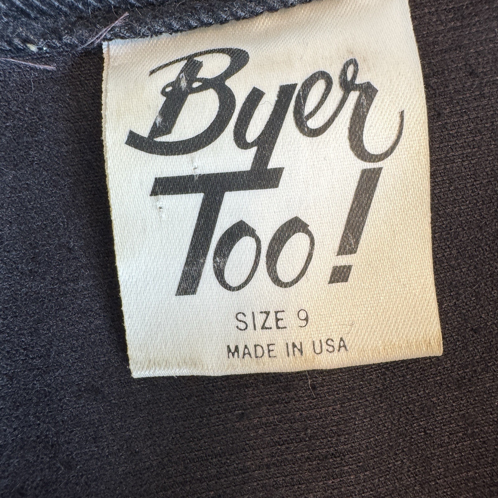 Vintage Byer Too! Contrast Bib Dress Juniors Sz 9 Black Babydoll Whimsigoth