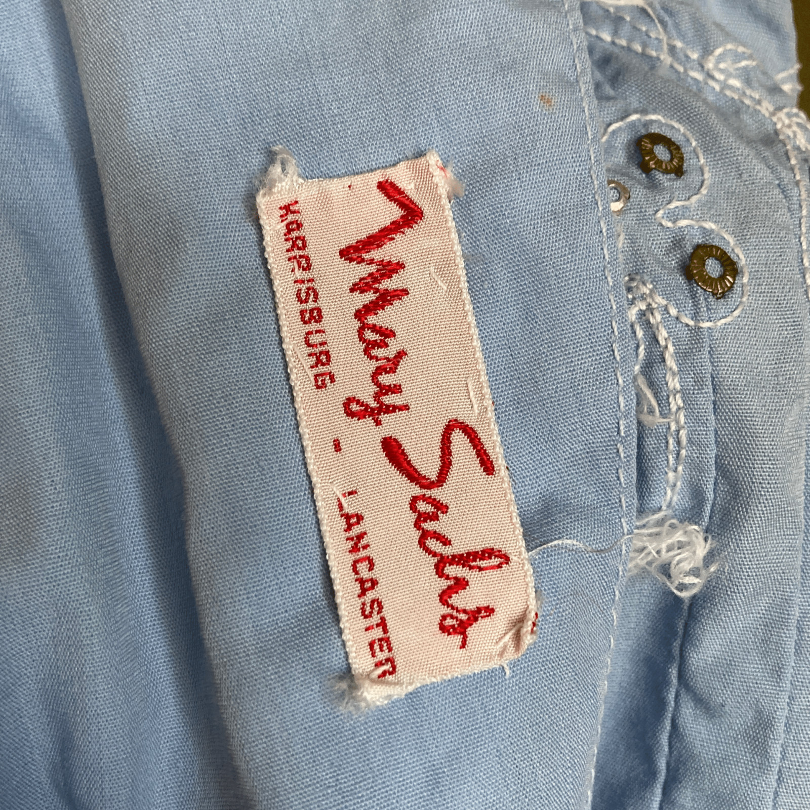 Vintage 1950s Light Blue Pearl & Rhinestone Party Dress | 1950s Cocktail Dress