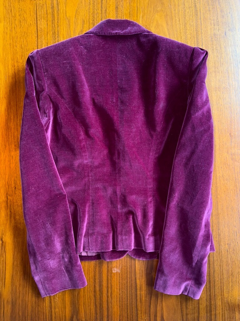 Vintage Charter Club Purple Cotton Velvet Blazer – Size 8
